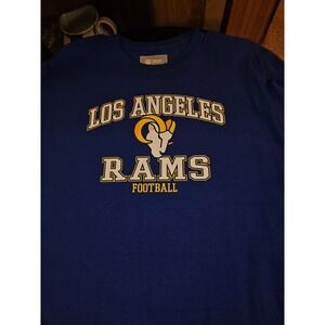 NFL Team Apparel Los Angeles Rams T-Shirt Mens Medium Blue Football Graphic NWT